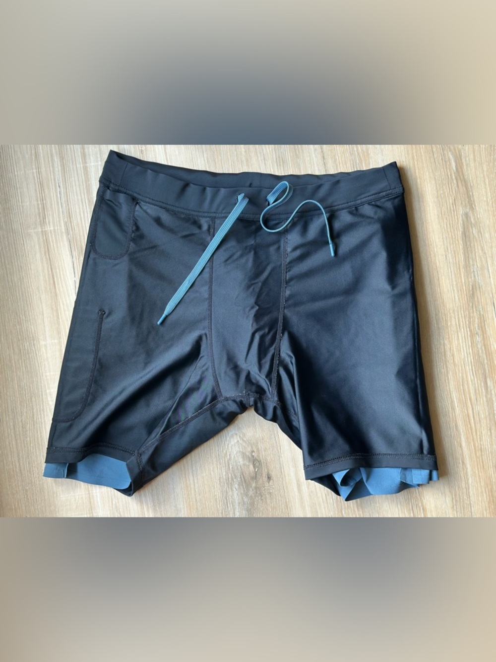 Ten Thousand Interval Men's Athletic Shorts in Slate Blue with Black Waistband - Picture 7 of 9